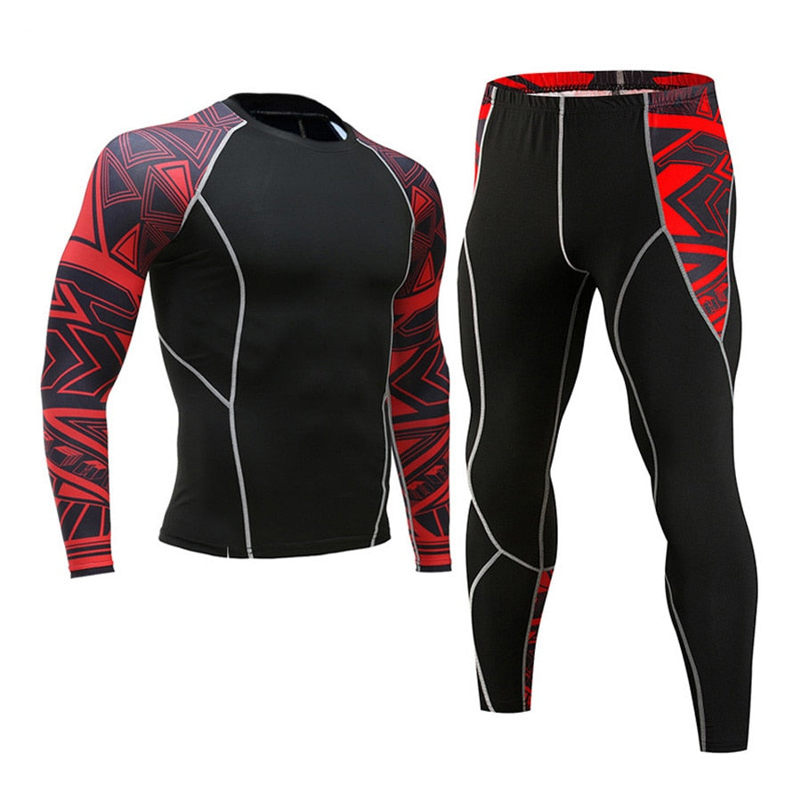 Men Compression Sportswear Suits Gym Tights