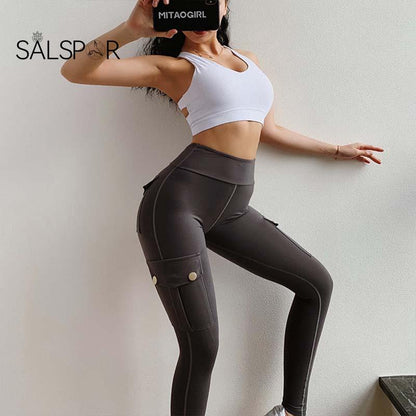 Women Leggings Fitness Sports High Waist Leggings Pocket