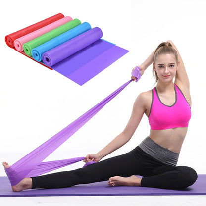 Yoga Pilates Stretch Resistance Band Exercise Fitness