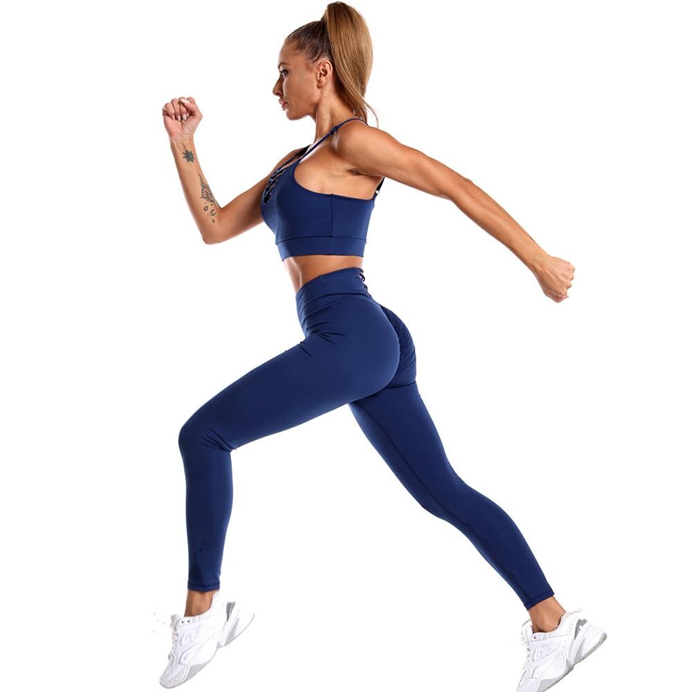 Set Women Seamless Yoga Set Sport Suit Tracksuit