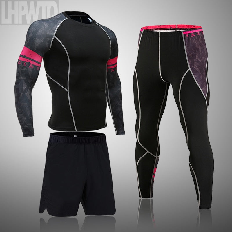 Sports Suit MMA rashgard male Quick drying Sportswear