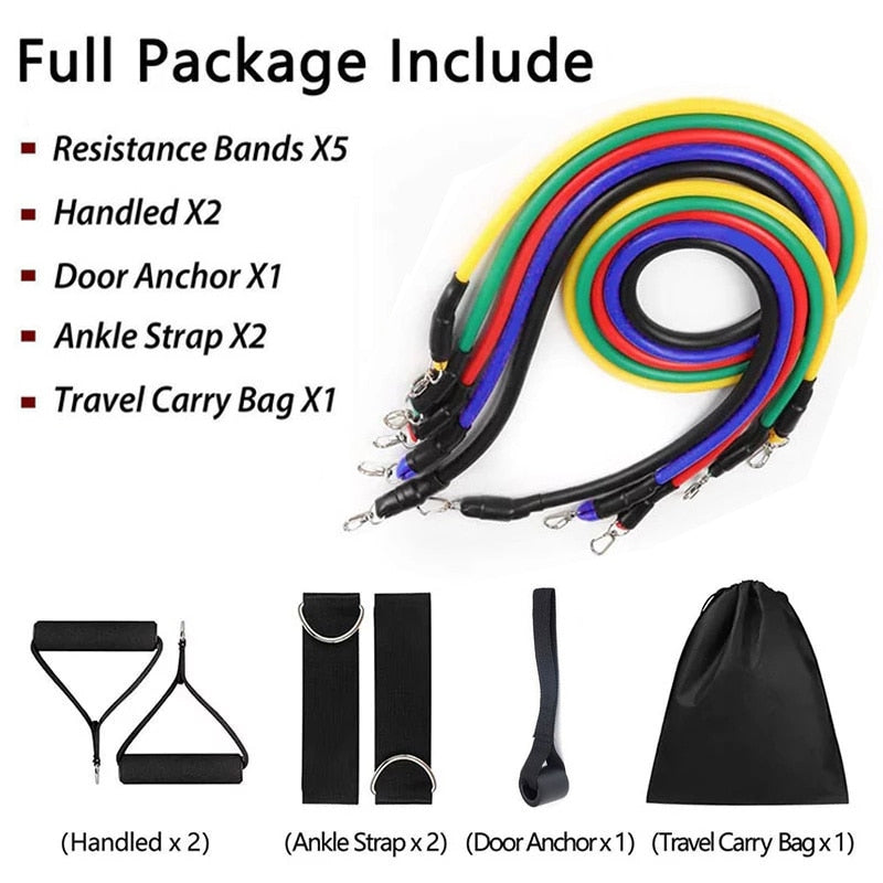 Fitness Latex Resistance Bands Set Fitness Rubber Bands