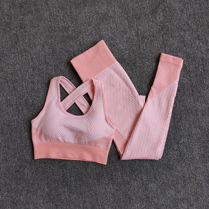Women Fitness Sport Yoga Suit Seamless Women Yoga Sets