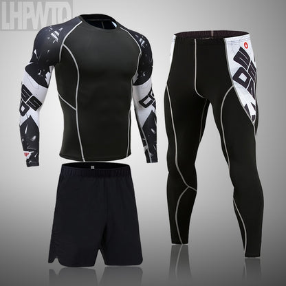 Sports Suit MMA rashgard male Quick drying Sportswear