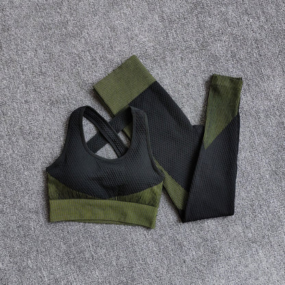 Women Fitness Sport Yoga Suit Seamless Women Yoga Sets