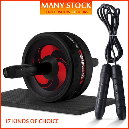 2 in 1 Ab Roller Jump Rope No Noise Abdominal Wheel