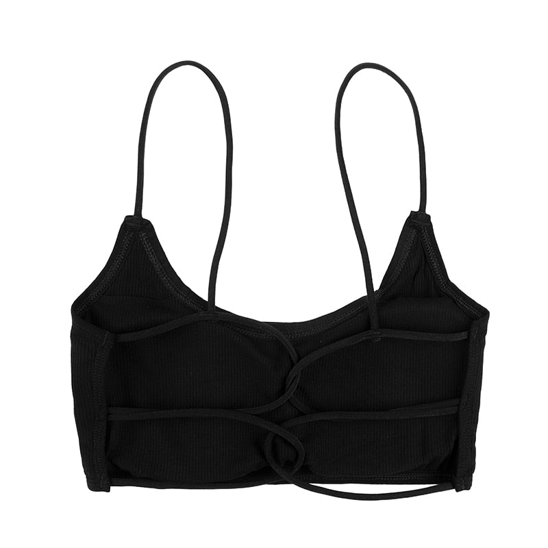 Modal Cross Back Sports Bra Thin Shoulder Straps