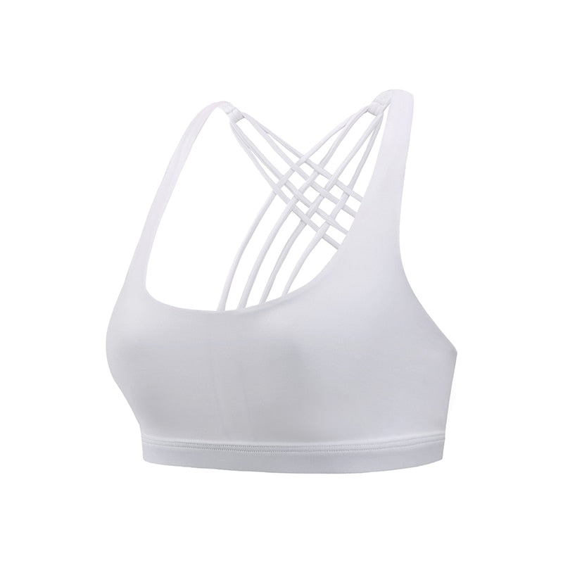 Fitness Sports Bra for Women Push Up Cross Back