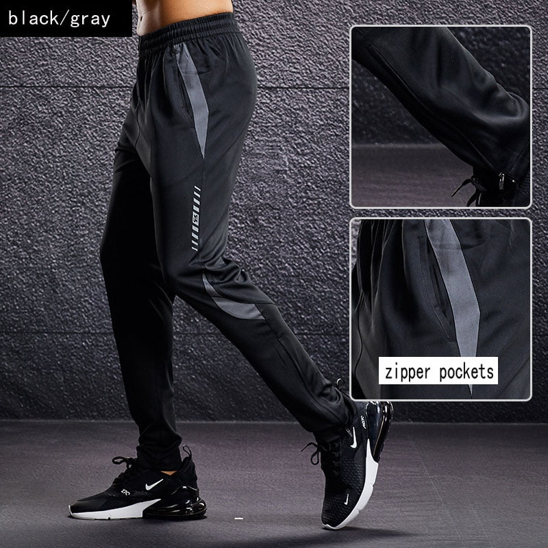 Men‘S Sport Pants Running Pants With Zipper Pockets