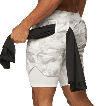 Gym Shorts Running 2 IN 1 Men Sport Shorts Fitness