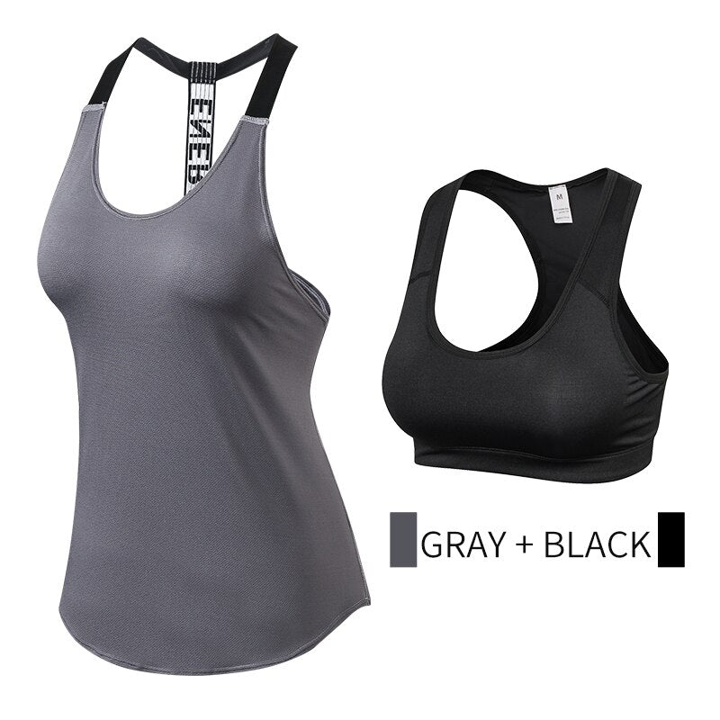 Quality 15% spandex Fitness Sports Yoga Shirt Quickly Dry