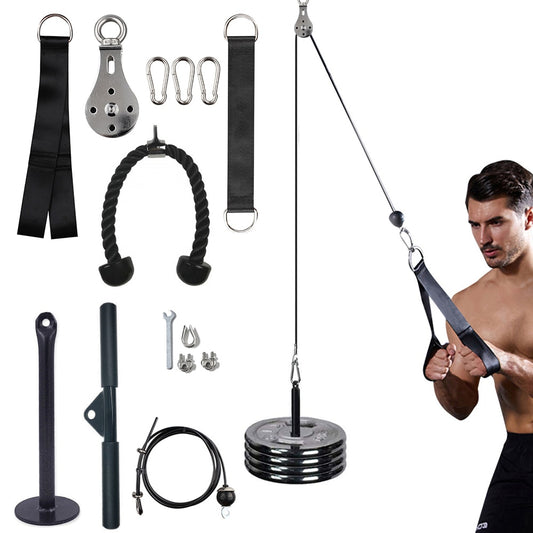 Fitness DIY Gym Pulley Cable Machine Attachment