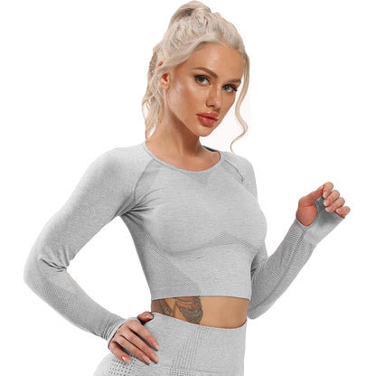 Seamless Gym Crop Top Women Sports Top