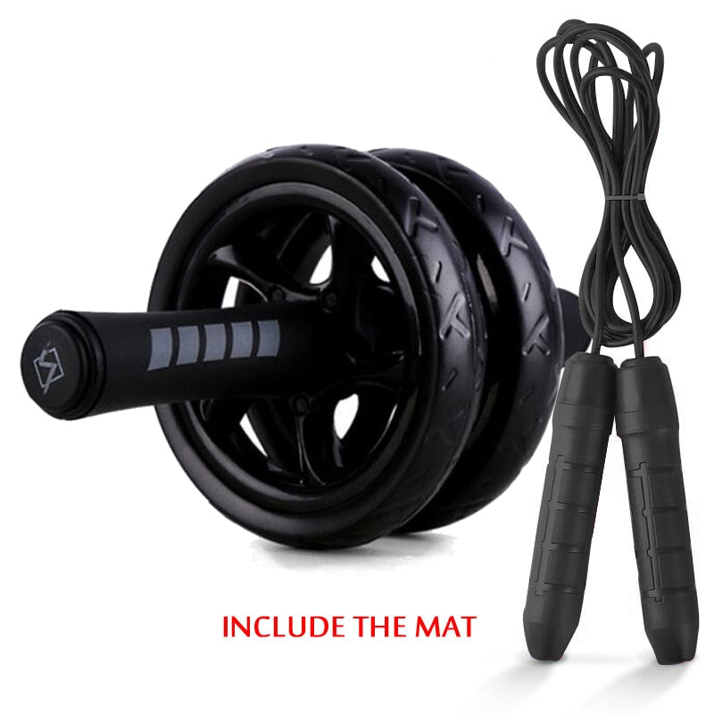 2 in 1 Ab Roller Jump Rope No Noise Abdominal Wheel