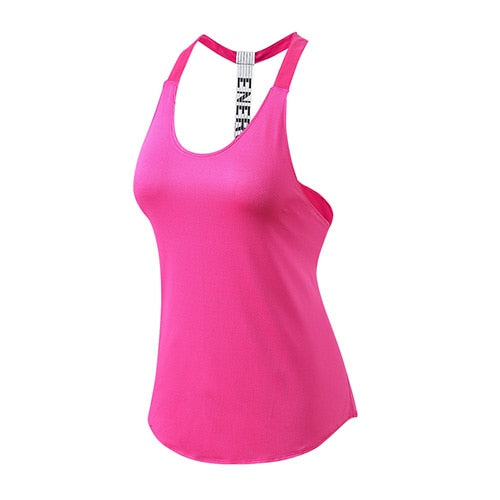 Women Fitness Sport Yoga Shirt  Sleeveless Sportswear