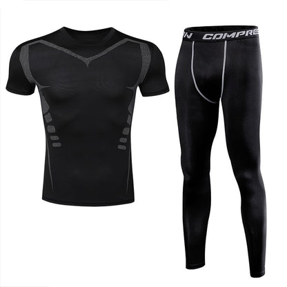 Men Clothing Sportswear Gym Fitness Compression Suits