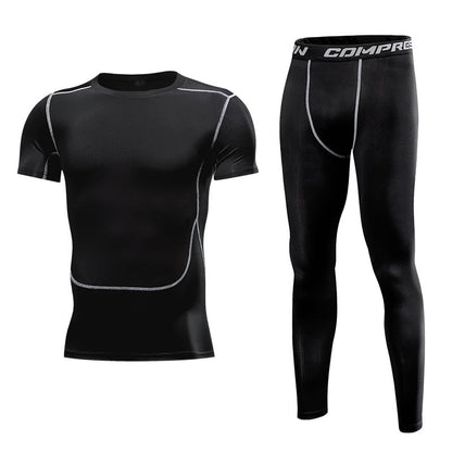 Men Clothing Sportswear Gym Fitness Compression Suits