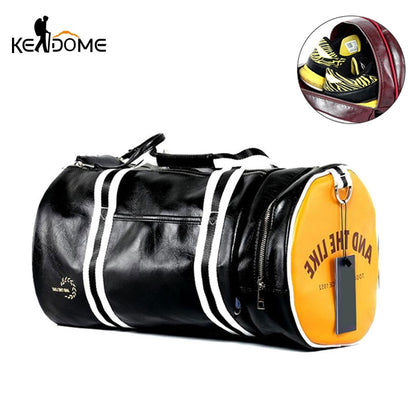 PU Leather Sports Gym Bag Multifunction Training