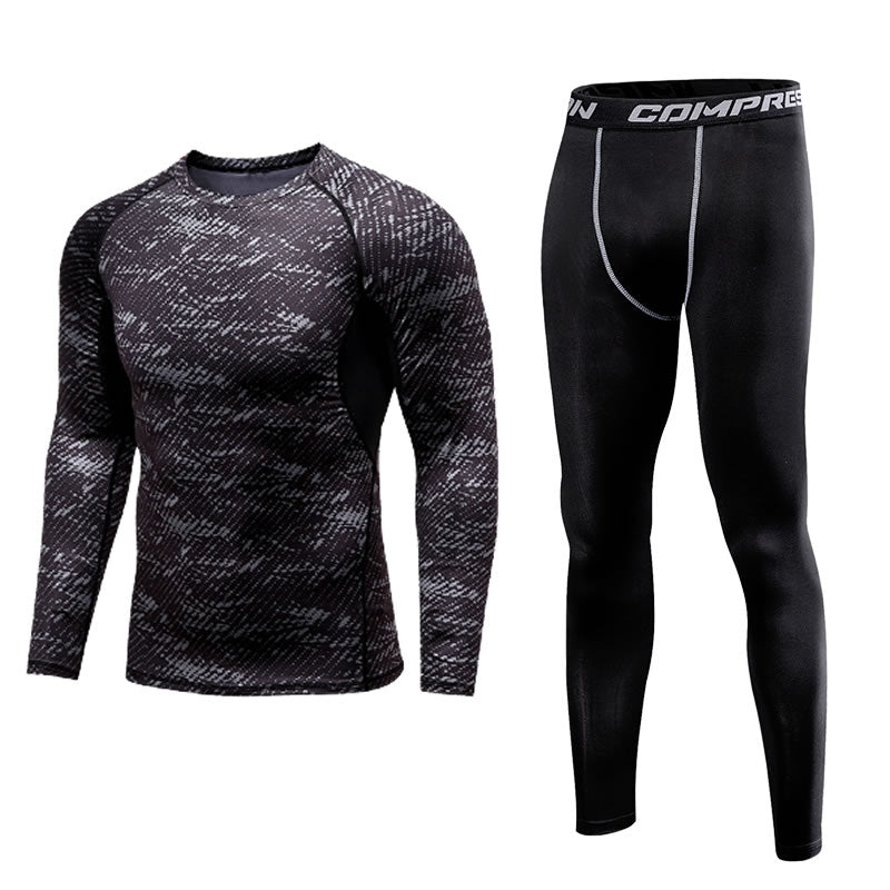 Men Clothing Sportswear Gym Fitness Compression Suits