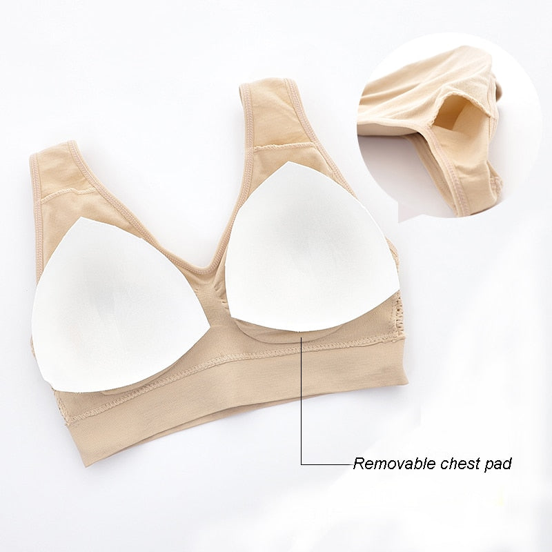 Breathable Sports Bras Women Hollow Out Padded