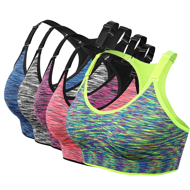 Women Sports Bra Adjustable Spaghetti Strap Padded