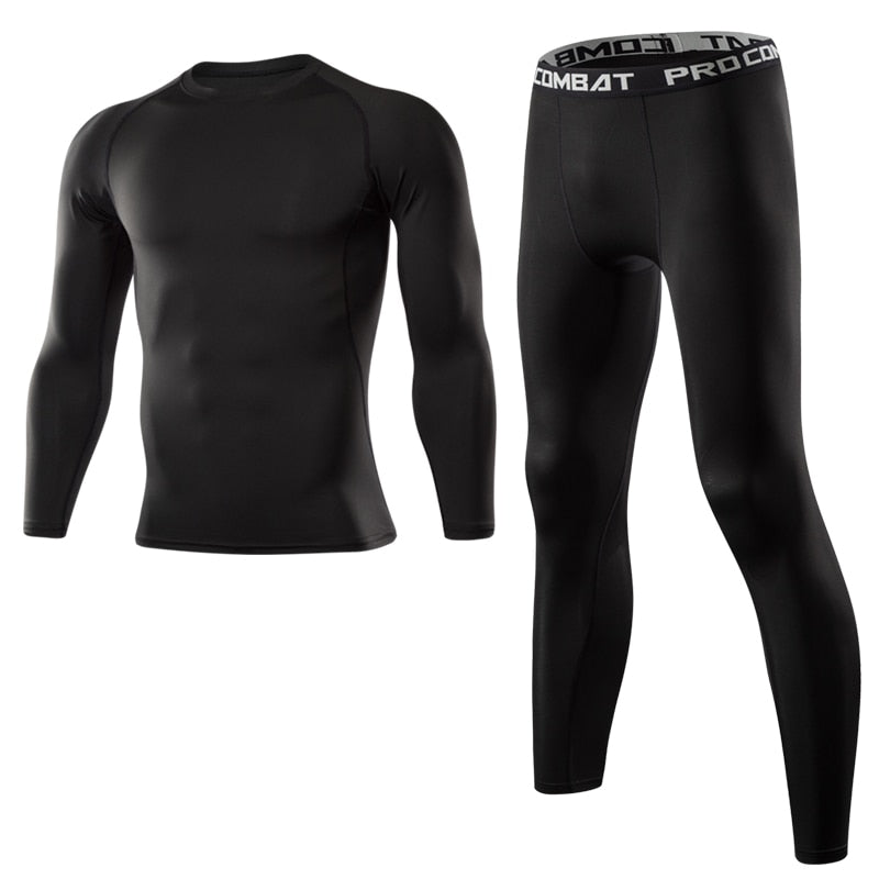 Men Clothing Sportswear Gym Fitness Compression Suits