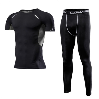 Men Clothing Sportswear Gym Fitness Compression Suits