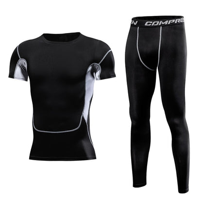 Men Clothing Sportswear Gym Fitness Compression Suits