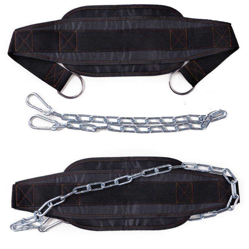 Thicker Metal Chain Weight Lifting Dip Belt Pull-up