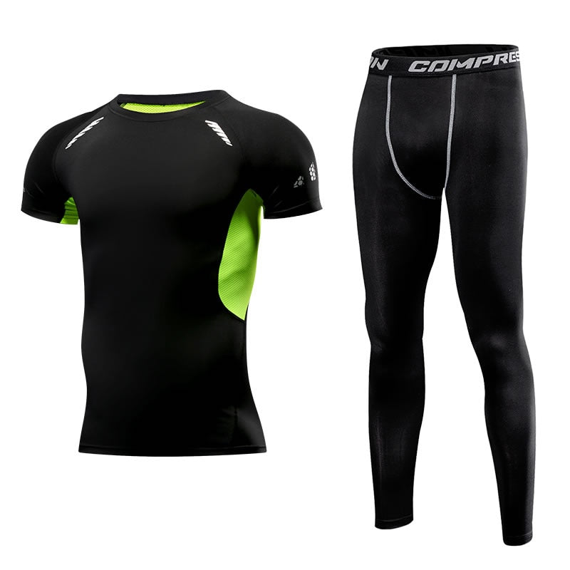 Men Clothing Sportswear Gym Fitness Compression Suits