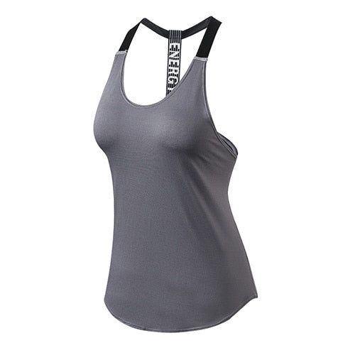 Women Fitness Sport Yoga Shirt  Sleeveless Sportswear