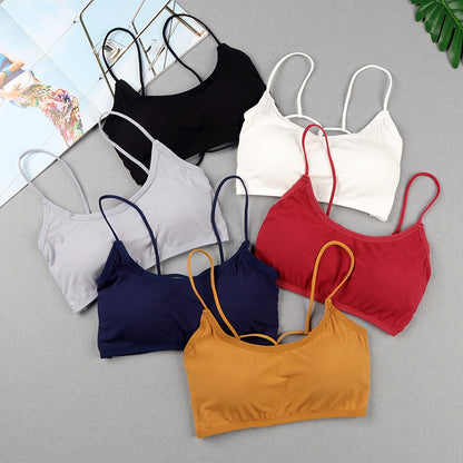 Modal Cross Back Sports Bra Thin Shoulder Straps