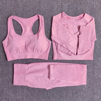 Seamless Women Yoga Set Workout Sportswear Gym