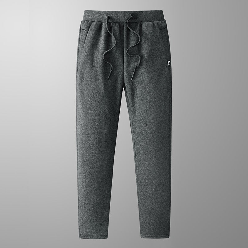 New Winter Thick Warm Fleece Sweatpants Men Joggers