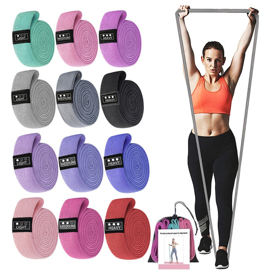 Long Resistance Loop Band Set Unisex Fitness Yoga