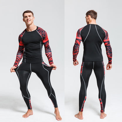 Sports Suit MMA rashgard male Quick drying Sportswear