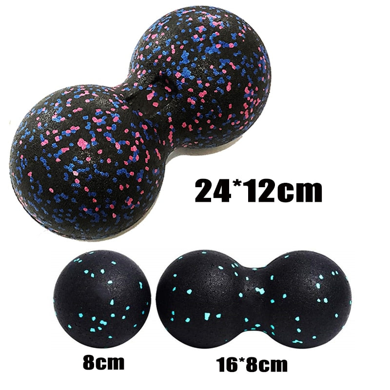 Peanut Fitness Massage Ball Set Yoga Roller Lacrosse