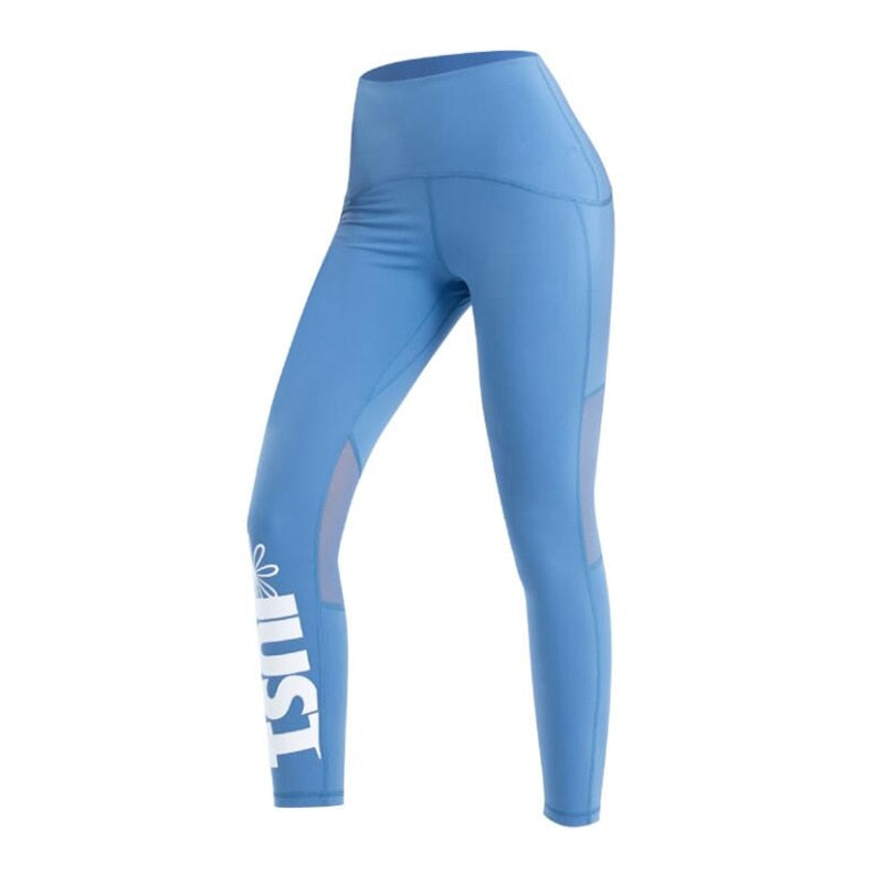 Summer New Tight Yoga Pants Female Mesh Stitching