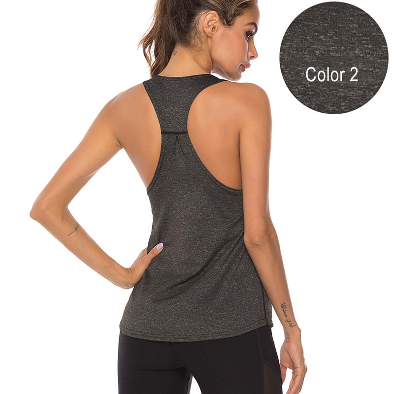 Sleeveless Racerback Yoga Vest Sport Singlet Athletic