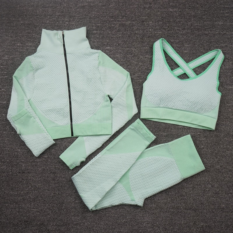 Women Yoga Set Gym Clothing Female Sport Fitness