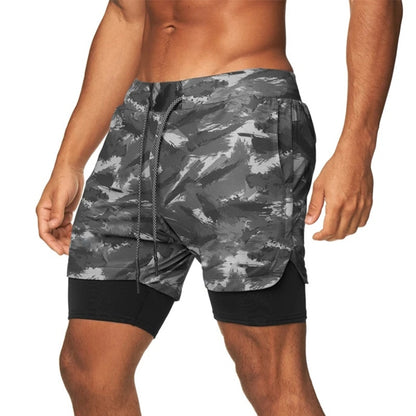 Gym Shorts Running 2 IN 1 Men Sport Shorts Fitness