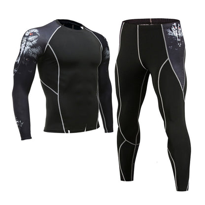 Men Compression Sportswear Suits Gym Tights