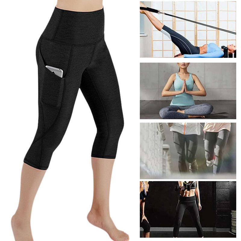 Women yoga Leggings With Pocket Push Up Jogging