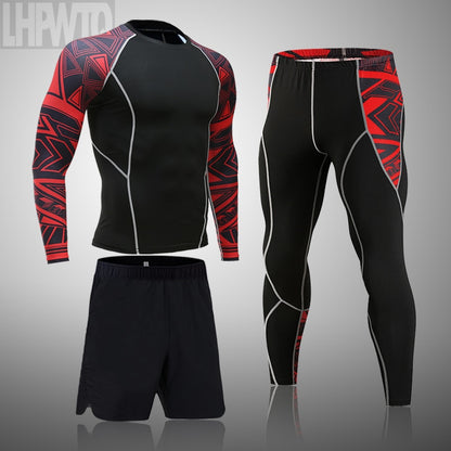 Sports Suit MMA rashgard male Quick drying Sportswear