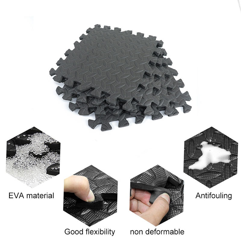 Sports Protection Gym Mat EVA Leaf Grain Floor Mats