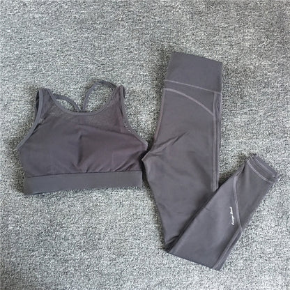 Summer Pad 2 Piece Yoga Set Women Fitness Gym