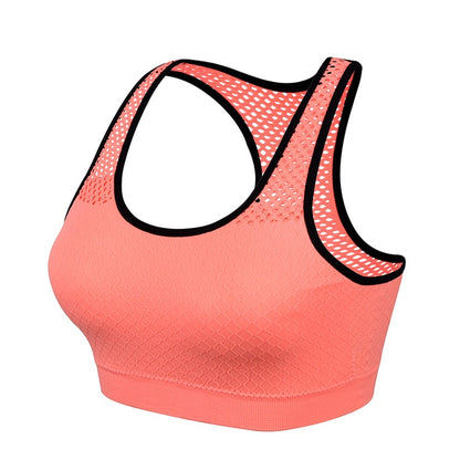 Quick Dry Mesh Sports Bras for Women Wireless Sports Bra