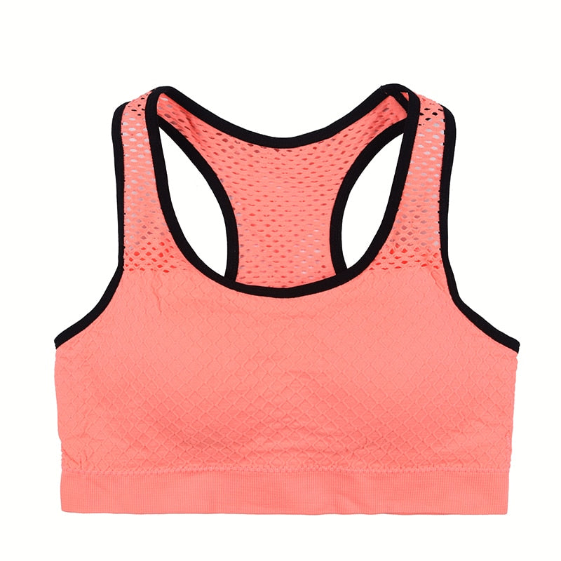 Quick Dry Mesh Sports Bras for Women Wireless Sports Bra