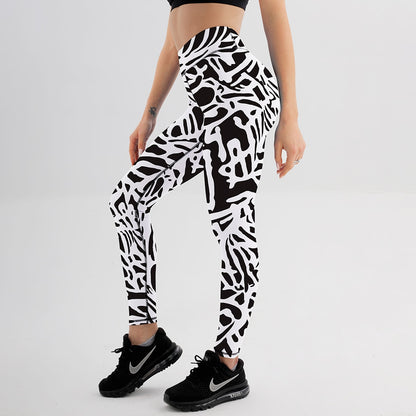 Fitness Women Leggings Fashion Zebra Pattern