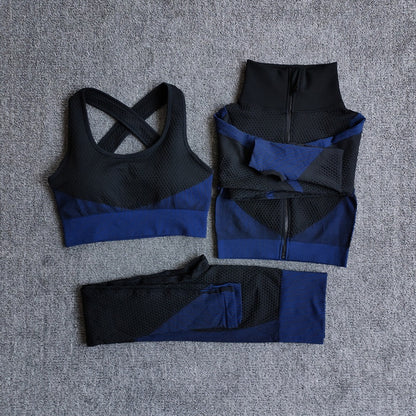 Women Fitness Sport Yoga Suit Seamless Women Yoga Sets